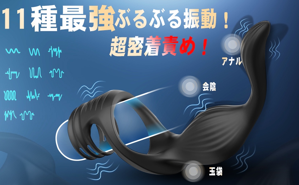 アナルバイブ アナルプラグ 【菊門覚醒！】前立腺直撃 アナル開発 会陰刺激 遠隔操作 アナル拡張 前立腺マッサージ ペニスリング付き 締め付け リモコン付き メスイキ アダルトグッズ 男性用  [アダルト]