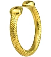 Yemaxコックリング ペニスリング 金属 304ステンレス製蛇頭型の開口設計cock ring アダルトグッズ 男性用 ペニスリングsex toys男性for menペニス リング φ25mmグランスリング防水ペ二スリング温冷プレイ-金色  [アダルト]