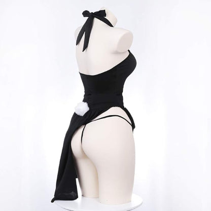 [SENMHS] バニーガール コスプレセクシー うさぎ コスチューム レオタード 仮装 ハイレグ 大胆 ランジェリー うさ耳 カチューシャ パーティー クリスマス イベント ハロウィン 撮影 (黒長さ バニー)