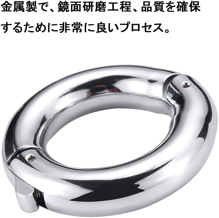 コックリング ペニスリング 金属 5種類のサイズが調整可能 歯車付きのペにスリング 男性用 アダルトグッズ (L)  [アダルト] ブランド: Tibemi