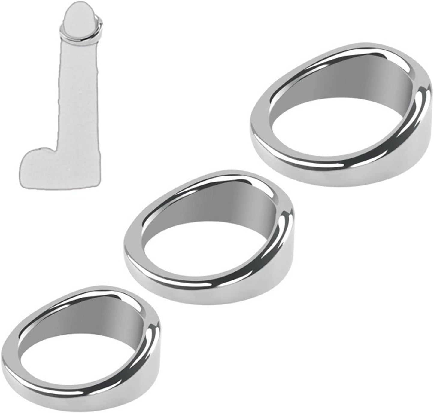 ペニスリング 男性用 ペニすリング cock ring ボンテージ 拘束リング ボール ストレッチャー 304金属 ステンレス鋼 コックペンダント ウェイト トレーニング 男性の貞操デバイS(22mm）  [アダルト]