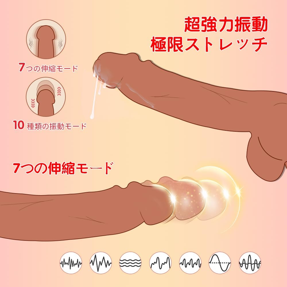 ディルド 電動 ディルド 女性用 人気ランキング 女性用 バイブ 長さ21cm 太さ3.6cm 10種衝撃波振動+3種伸縮+10m遠隔可能+遠隔操作+吸盤付き 人気ランキング 大人おもちゃ  [アダルト]
