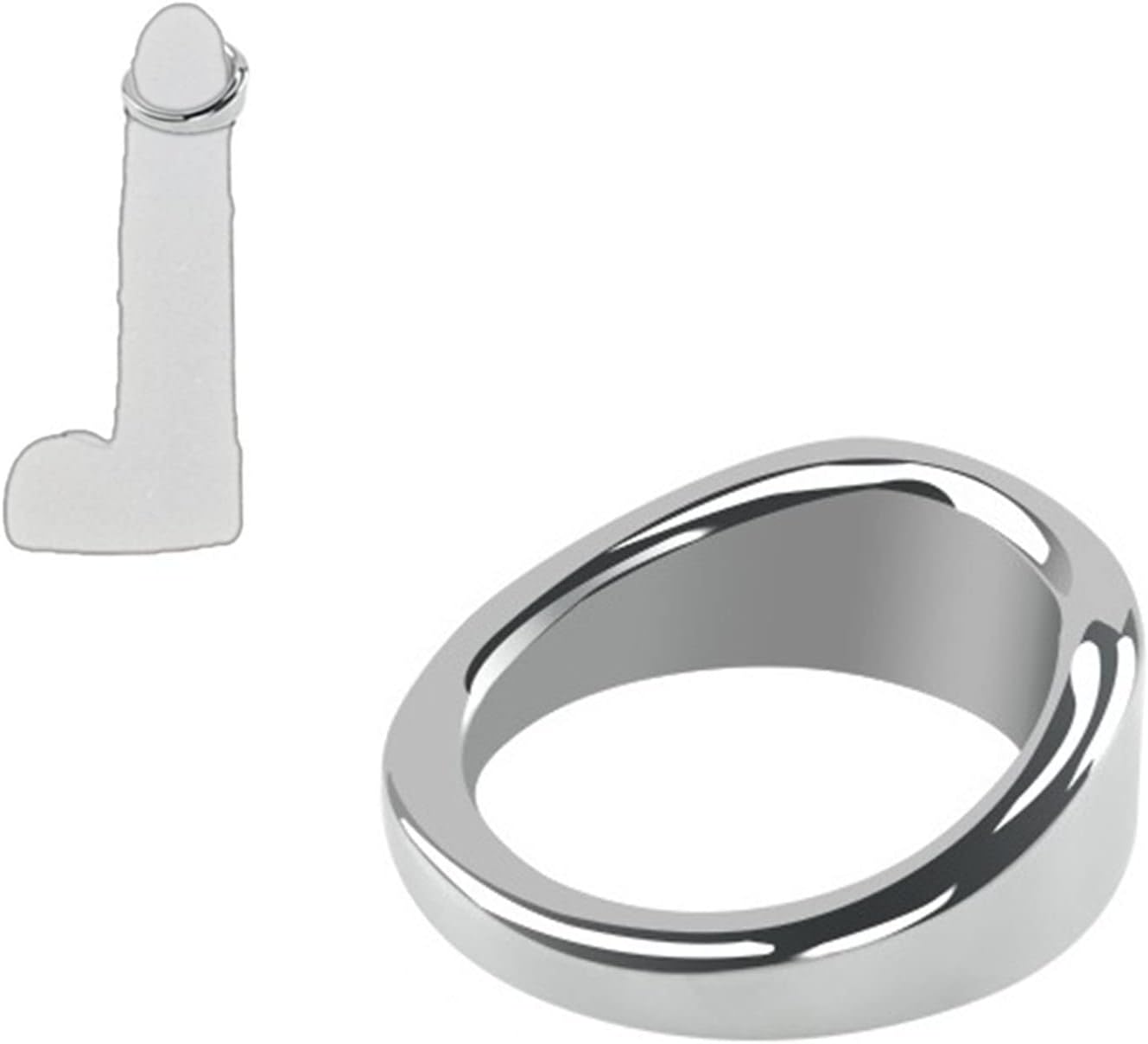 ペニスリング 男性用 ペニすリング cock ring ボンテージ 拘束リング ボール ストレッチャー 304金属 ステンレス鋼 コックペンダント ウェイト トレーニング 男性の貞操デバイS(22mm）  [アダルト]