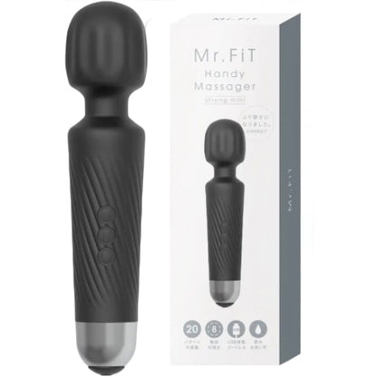 Mr.FiT 電マ 女性用ハンディマッサージャー 防水 コードレス【絶頂マッサージ】 (ブラック)  [アダルト]