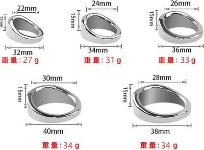 ペニスリング 男性用 ペニすリング cock ring ボンテージ 拘束リング ボール ストレッチャー 304金属 ステンレス鋼 コックペンダント ウェイト トレーニング 男性の貞操デバイS(22mm）  [アダルト]