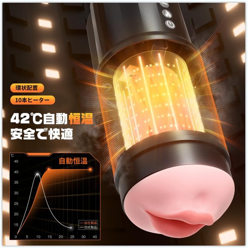 【全域恒温x極速ピストン=至高体験!!】電動オナホ 温熱 オナホール「TOP静音+360°密着」フェラホール おなほーる 男性 人気 リアル 温感 電動オナホール 人気ランキング オナホ 加熱 おなほ おなにーグッズ男性用 オナホにんき人気 オナニーグッズ あだるとグッズ おとなのおもちゃ 人気 男 アダルトグッズ 非貫通 柔らかい素材 取外し可能 繰り返しUSB充電式 日本語説明書付き  [アダルト]