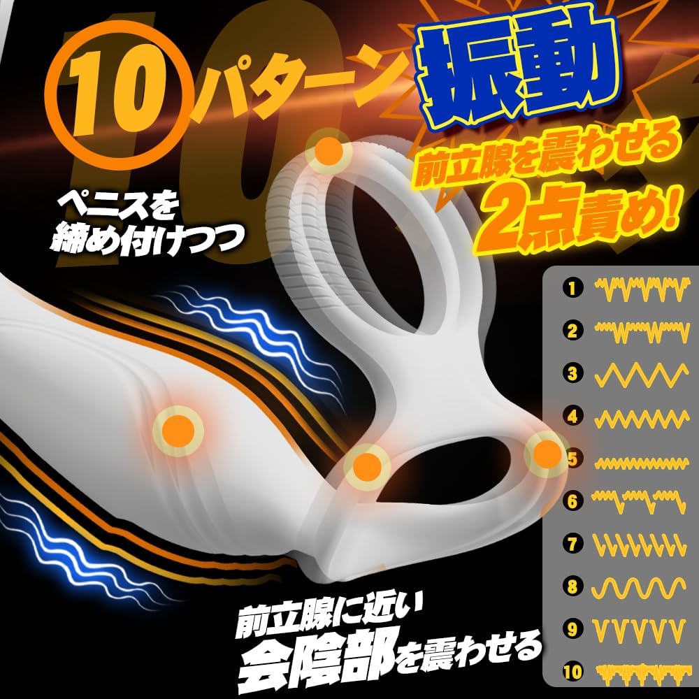 【強烈な圧迫＆振動！】アナルバイブ アナル ディルド 男性 前立腺 【10種類叩く＆360°体内回転＋10種類振動】 アナルプラグ アナルグッズ あなるバイブ 前立腺 男性用 初心者 アナル開発 4点同時責め メスイキ 開発 グッズ アナルプラグ ア-ナル アダルトグッズ 男-性用 大人のおもちゃ 男 リモコン付き 大人のおもちゃ  [アダルト]