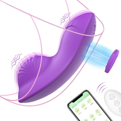 バイブ クリトリス 磁石付き スマホアプリ 遠隔ローター 初心者向き 女性用 クリイキ リモコン付き アダルトグッズ 大人のおもちゃ 超激震 柔らかいシリコン製 静か 生活防水 USB充電式 64 grams 1.0個 パープル  [アダルト]