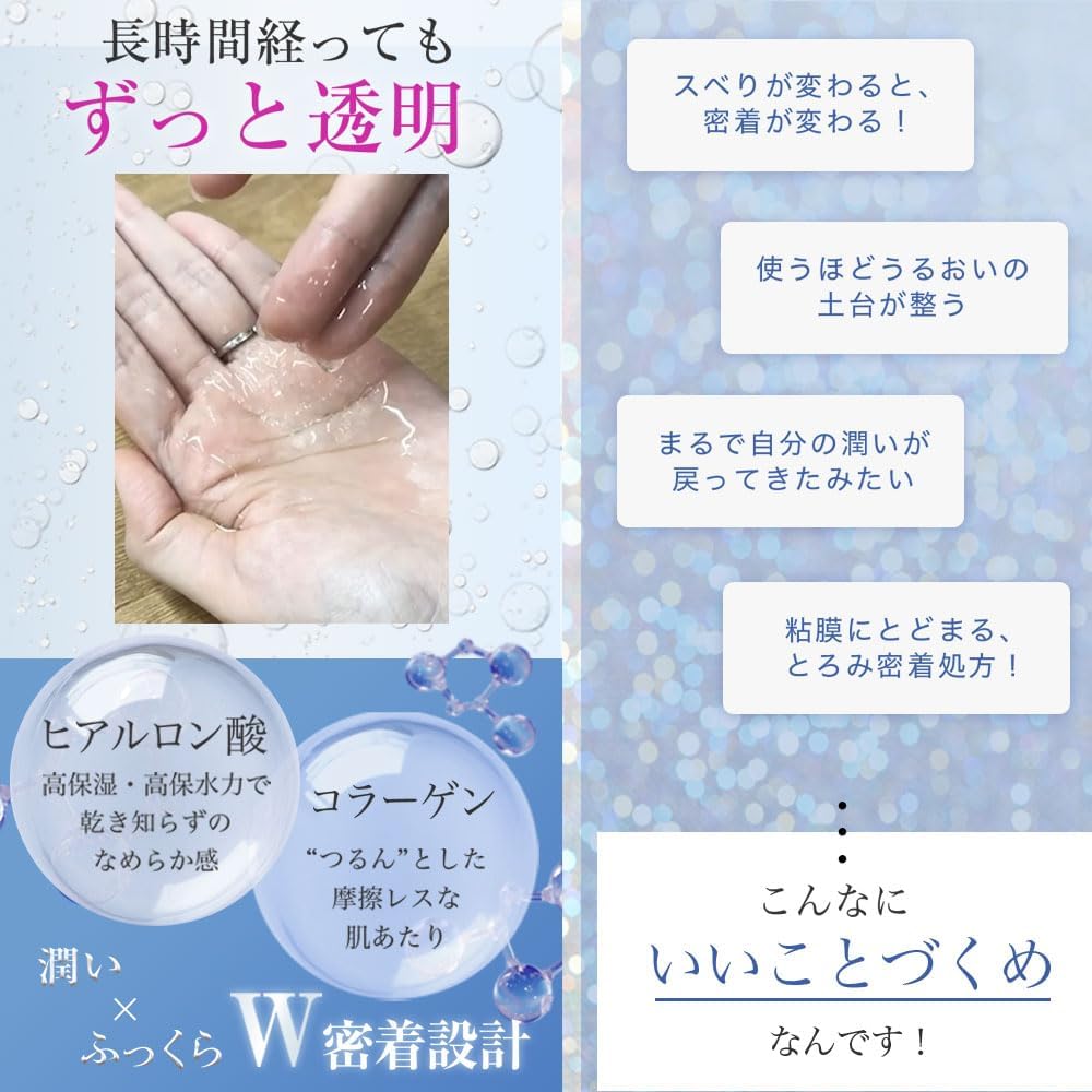 まるで愛液！新感覚！濡れっぱなし愛液ローション！【コラーゲン/ヒアルロン酸配合潤滑ローション】日本製 潤い 性交痛 乾きにくい 潤滑ゼリー リスワン Riswan
