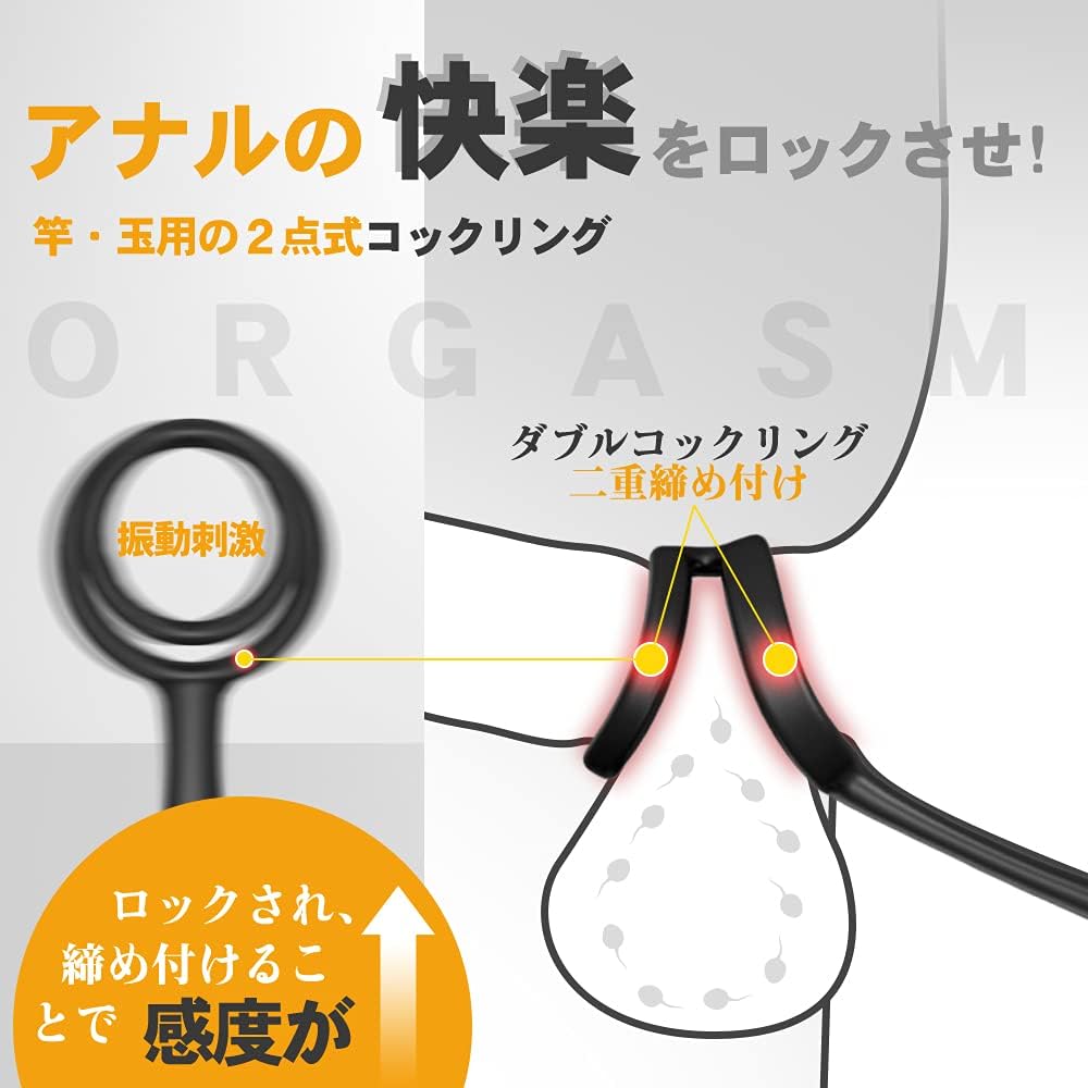 Kyosoo アナルプラグ アナルバイブ 前立腺マッサージ 【9振動モード＋ペニスリング付き】前立腺刺激 メスイキ アナル拡張 USB充電 リモコン付き SM 人気  [アダルト]