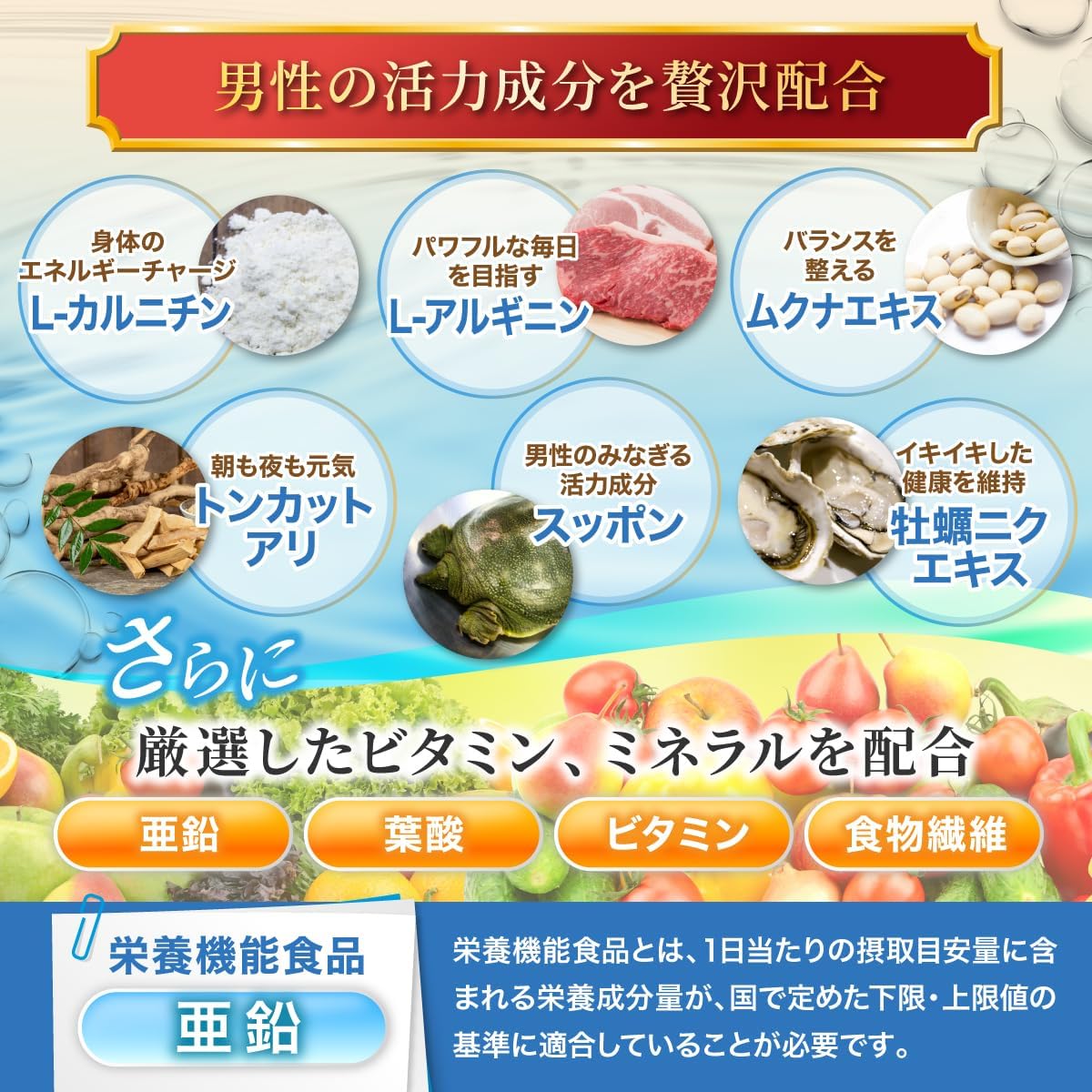 PLATINUM 妊活 サプリ 男性の妊活サポート 有機マカ シトルリン 高配合 亜鉛 葉酸 特許成分 16種類の活力成分 30日分 (単品)