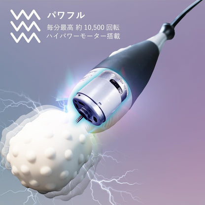 ラ フェアリー ブラック エクシード 電マ バイブ 強力 振動 コンセント式 ダイヤル操作 冷却ファン搭載 軽量 静音 女性向け 国内メーカー 正規品  [アダルト]