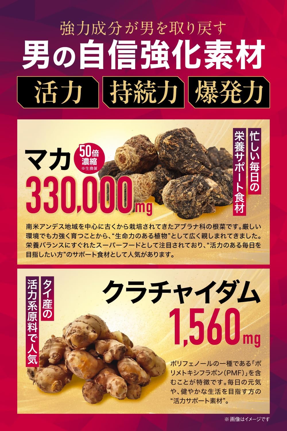 【配合量に自信】TENACIA 330000 マカ 330,000mg 亜鉛 369mg 栄養機能食品 サプリメント クラチャイダム 1,560mg バイオペリン 150mg 厳選4種配合 国内製造 PTP個包装 アルギニン シトルリン 筋トレ トレーニング 30日分 60粒