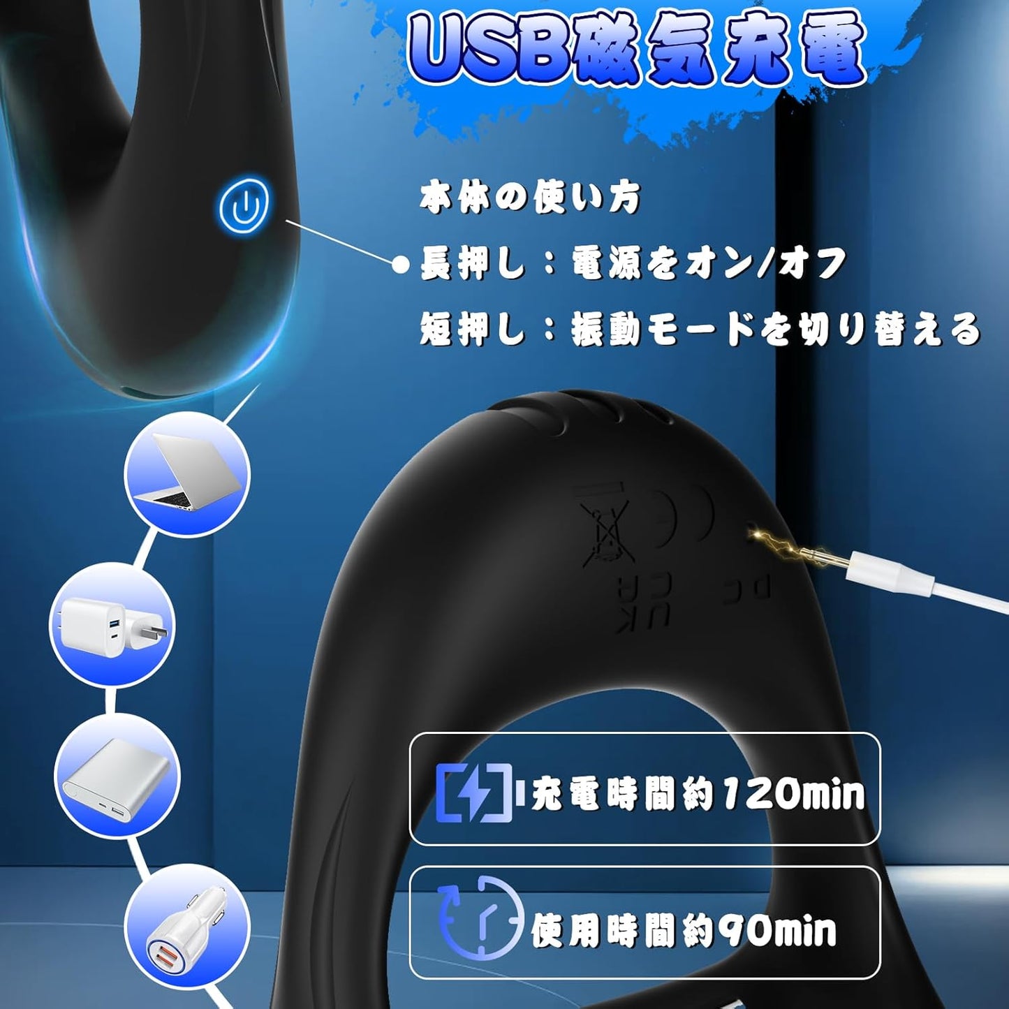 AiFox ペニスリング コックリング ペニスバイブ 10種強力振動 三角リング【竿&玉袋＆根元ロック】締め付け感 ペニス刺激 高弾力 通気性 男性向け カップル神器 シリコン製 防水 USB充電式 大人のおもちゃ アダルトグッズ  [アダルト]