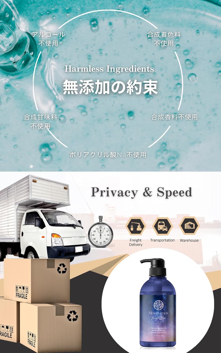 【W受賞・皮膚科医監修】潤滑ゼリー 450ml ヒト幹細胞 皮膚科医試験済 美容エキス配合 ローション 大容量 オーガニック MoistVenus Night Glow 妊活 潤い ジェル ノンアルコール 挿入 潤滑剤 ゼリー 女性用 男性用 うるおい マッサージ プレミアム モイスト 保湿 乾燥肌 敏感肌 VIO