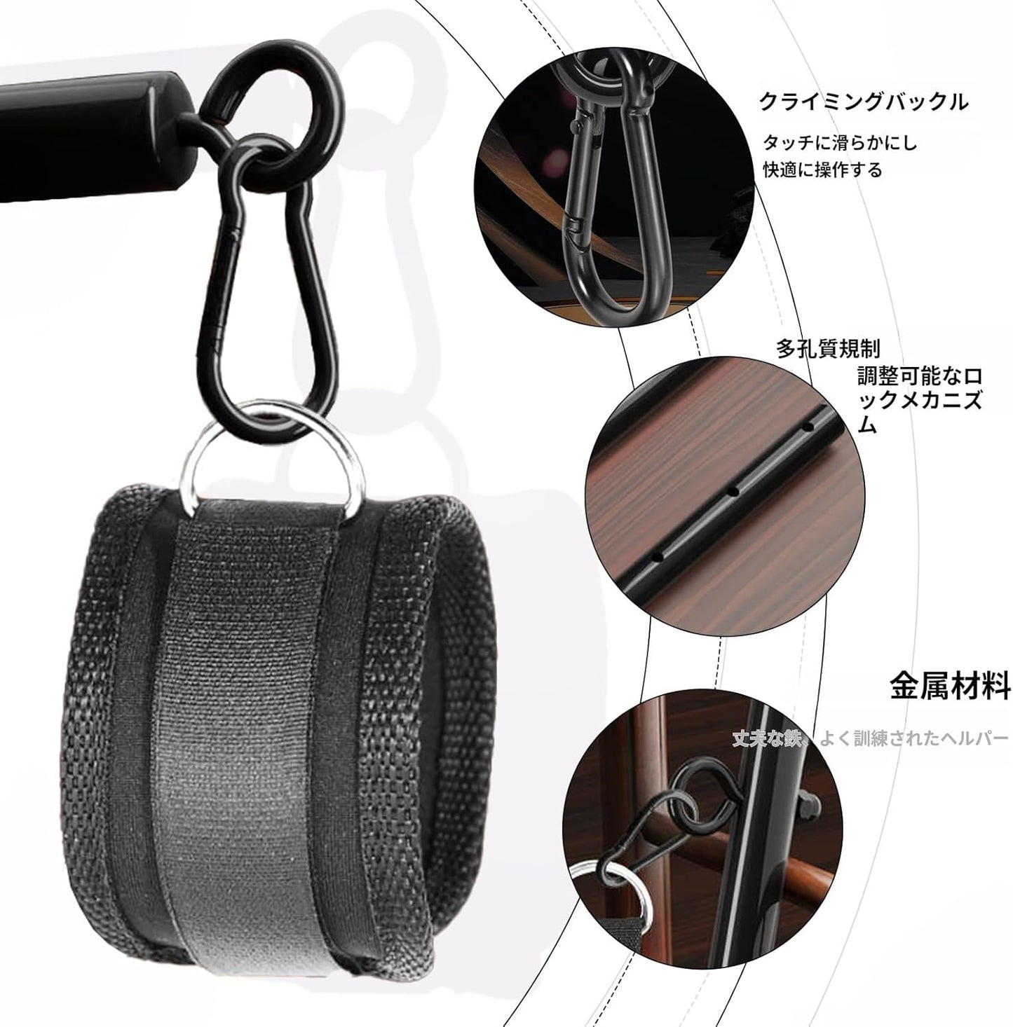 【BDSM拘束セット】首と手首を繋ぐスプレッダーバー付き多機能SM手枷足枷セット、調整可能なハンドカフス＆アンクルカフス、カップル用大人のおもちゃ（22～36インチ）  [アダルト] ブランド: ALITERCY