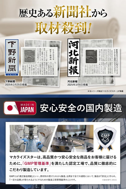 マカライズスター 15日分 45粒 亜鉛 マカ シトルリン ヒトデエキス すっぽん MACAXS 6,000mg Vitalness サプリ [栄養機能食品]