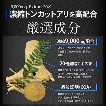TEXY(テクシィ) トンカットアリエキス 亜鉛酵母 ビタミンD3 マグネシウム セレン配合