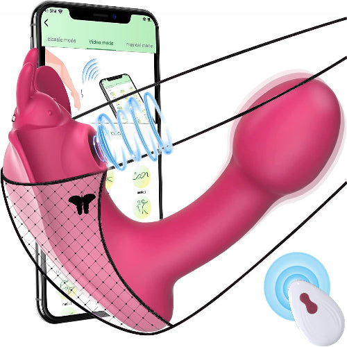 YAMAIR バイブ 女性用 電マ ローター クリ責め 10種振動モード+10種タップモード+APP制御 通話&ビデオ操作 10mリモコン遠隔バイブ 装着式 二点責め 潮吹き 中いき 初学者 アダルトグッズ 柔らかいシリコン製 大人のおもちゃ 生活防水 バラ色  [アダルト]