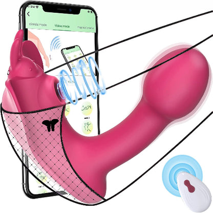 YAMAIR バイブ 女性用 電マ ローター クリ責め 10種振動モード+10種タップモード+APP制御 通話&ビデオ操作 10mリモコン遠隔バイブ 装着式 二点責め 潮吹き 中いき 初学者 アダルトグッズ 柔らかいシリコン製 大人のおもちゃ 生活防水 バラ色  [アダルト]