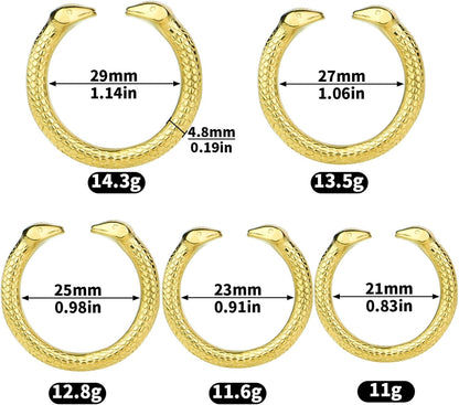 Yemaxコックリング ペニスリング 金属 304ステンレス製蛇頭型の開口設計cock ring アダルトグッズ 男性用 ペニスリングsex toys男性for menペニス リング φ25mmグランスリング防水ペ二スリング温冷プレイ-金色  [アダルト]