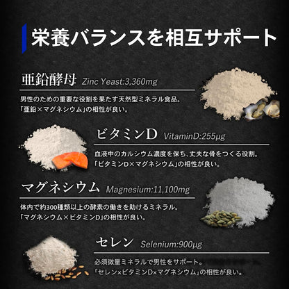 TEXY(テクシィ) トンカットアリエキス 亜鉛酵母 ビタミンD3 マグネシウム セレン配合