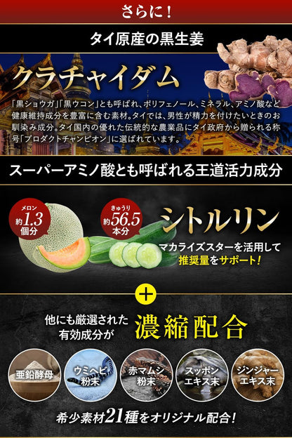 マカライズスター 15日分 45粒 亜鉛 マカ シトルリン ヒトデエキス すっぽん MACAXS 6,000mg Vitalness サプリ [栄養機能食品]
