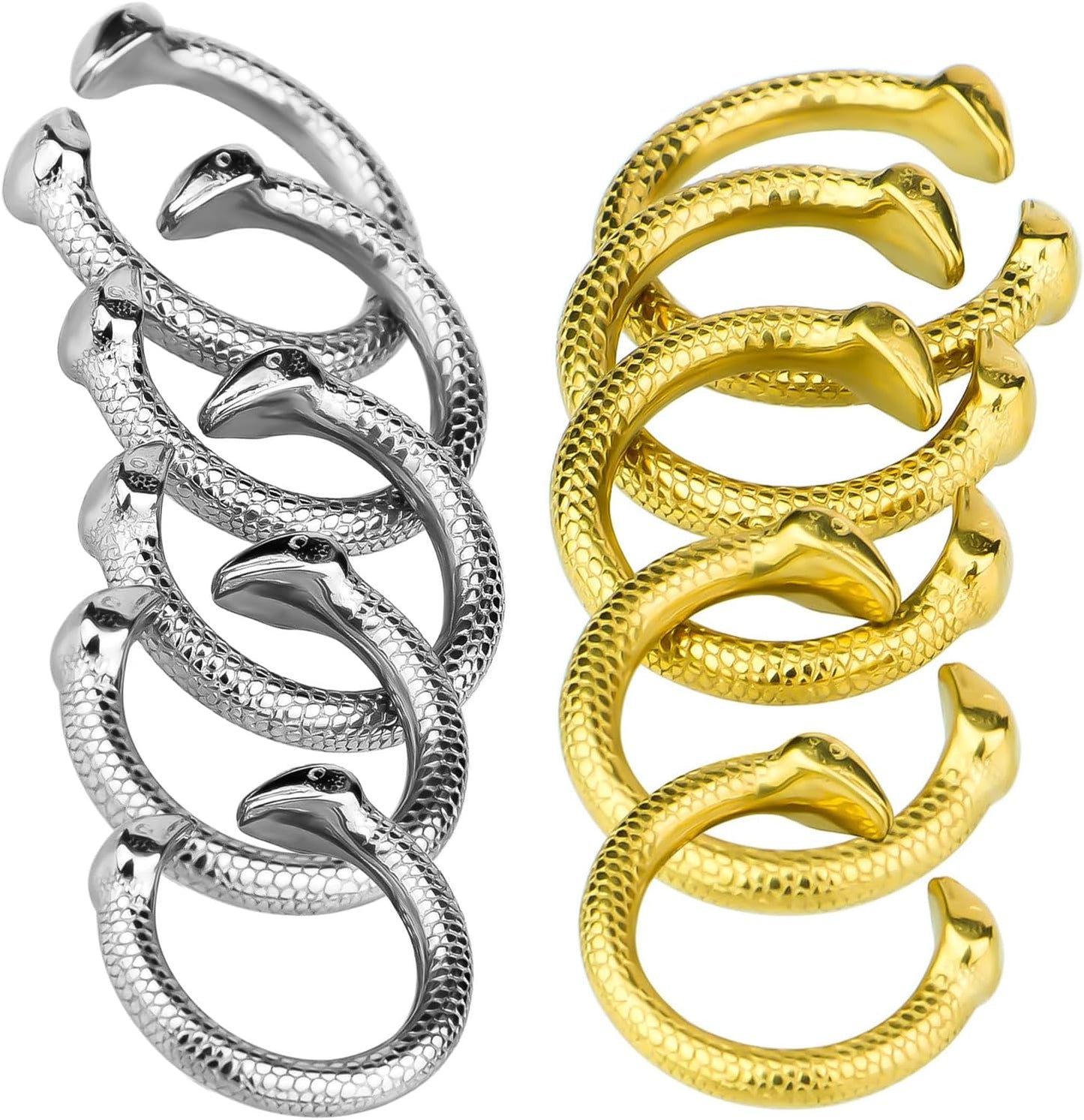 Yemaxコックリング ペニスリング 金属 304ステンレス製蛇頭型の開口設計cock ring アダルトグッズ 男性用 ペニスリングsex toys男性for menペニス リング φ25mmグランスリング防水ペ二スリング温冷プレイ-金色  [アダルト]