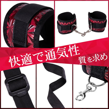 [SM愛好者推薦] SMグッズ 【体位解禁M字開脚専用】sm 拘束具 女性 アダルトグッズ 【可調式ベルト＆手枷+ラブポジ クッション マンネリ防止3点セット】人間工学の設計 深めの姿勢サポート 枕/旅行枕 痛くない BDSM＆初心者 大人のおもちゃ KOUMI  [アダルト]