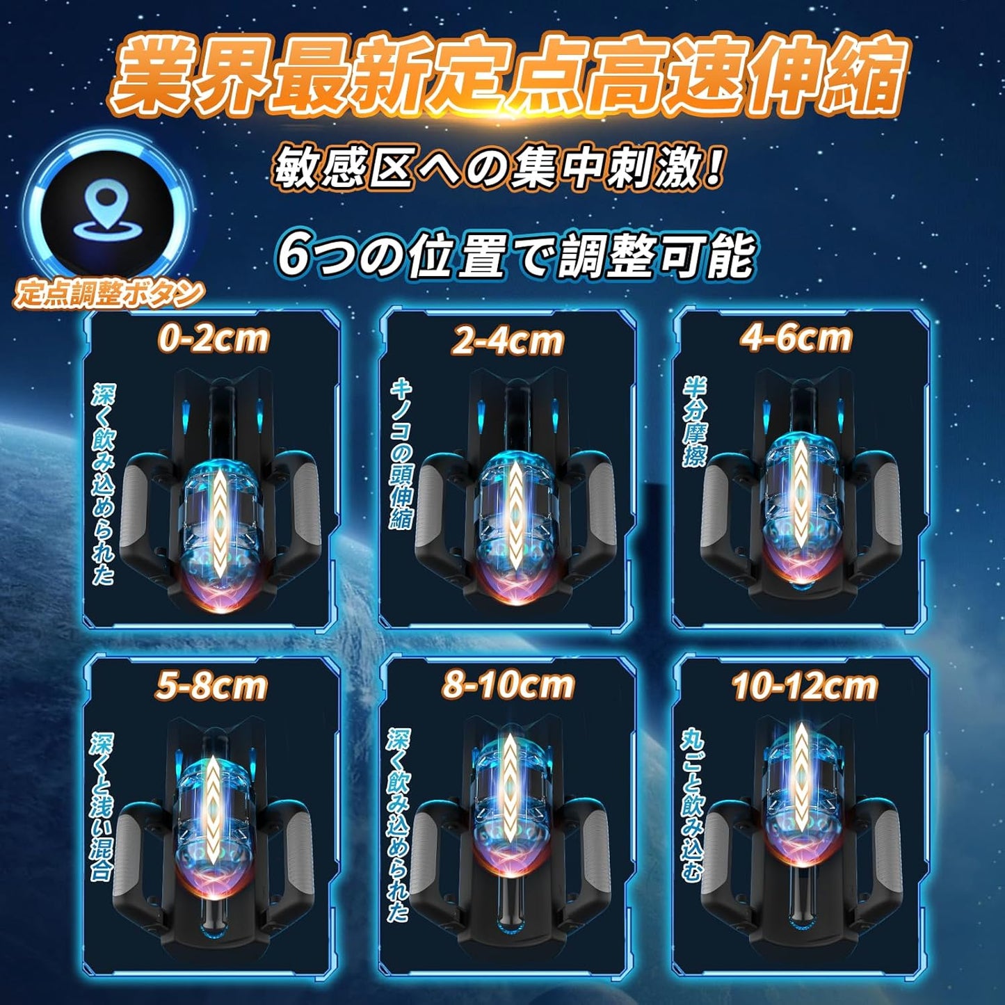 Tenshilover 電動オナホール オナホ 激しい騎乗位 【12 CM超長ストローク+10段階ピストン速度+6つのピンポイント刺激+一鍵爆射】 進激ピストン王者 高速モーター 貫通式 電動オナホ 男性用おもちゃ 折りたたみハンドル スマホ搭載可能 清掃着脱しやすい おなほ 交換可能な柔らかいインナーホール 肉厚刺激 USB充電式 おなほーる （TS-トランスフォーマー）  [アダルト]