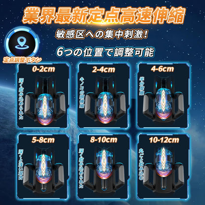 Tenshilover 電動オナホール オナホ 激しい騎乗位 【12 CM超長ストローク+10段階ピストン速度+6つのピンポイント刺激+一鍵爆射】 進激ピストン王者 高速モーター 貫通式 電動オナホ 男性用おもちゃ 折りたたみハンドル スマホ搭載可能 清掃着脱しやすい おなほ 交換可能な柔らかいインナーホール 肉厚刺激 USB充電式 おなほーる （TS-トランスフォーマー）  [アダルト]