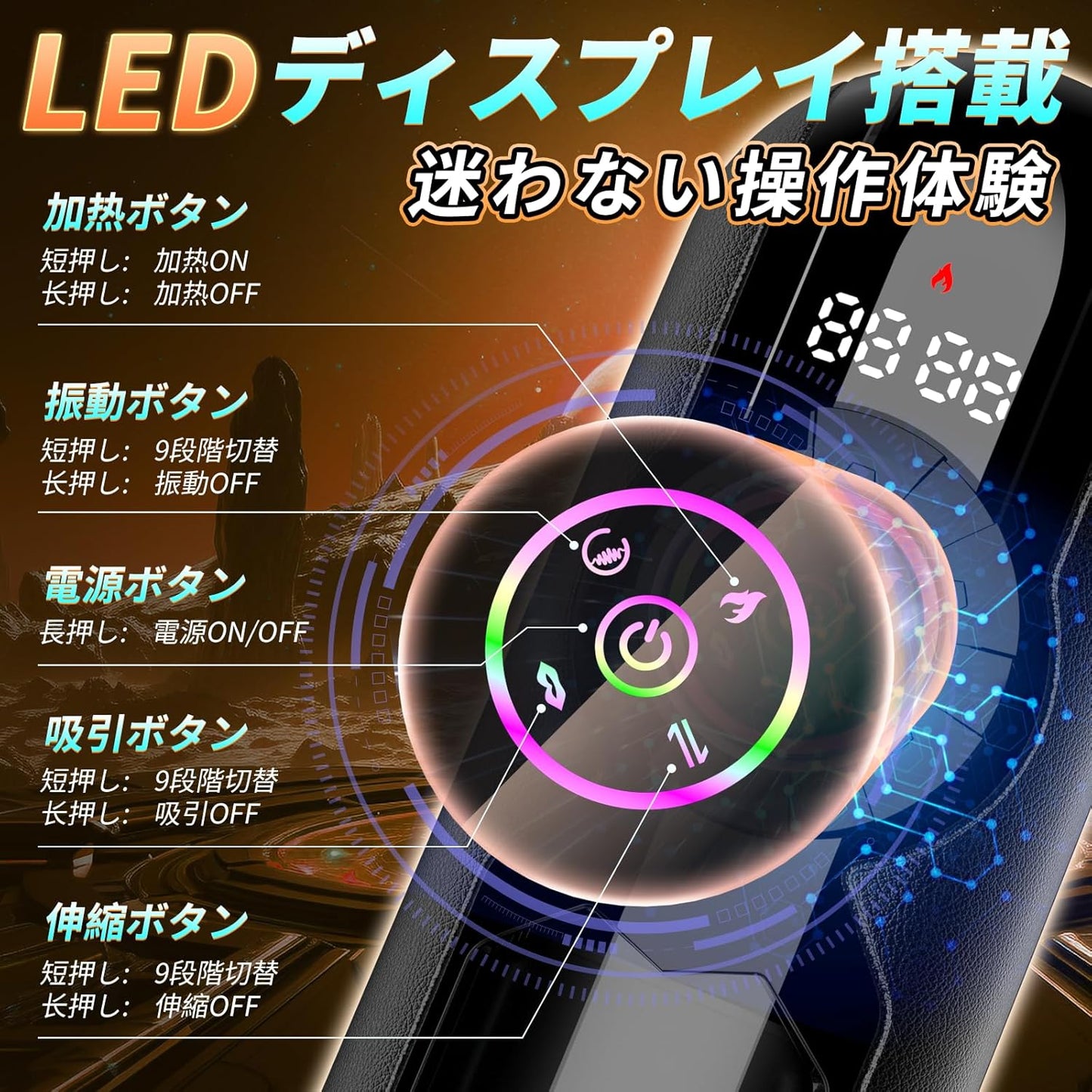 【2026完全装備男性用】28 in1機能搭載★次世代多機能オナホール電動オナホール 電動オナホ テンシラバー オナホ 【9種ピストン+9種激震+9種吸引+完全防水42℃加温機能 亀頭責め+アプリ機能付き+遠隔操作 】アプリ男性フェラ 電動オナホール 深喉締め 超強刺激 超長肉厚ホール イケるパワ 静音 男性用 (BLACK MANBA PRO) (ブラック)