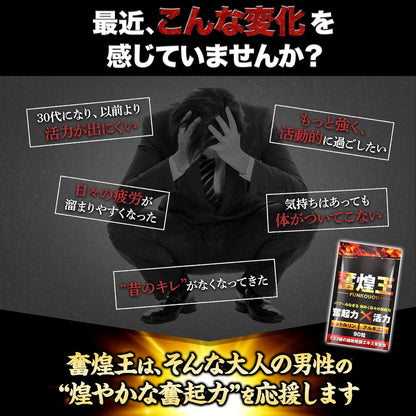 【男の自信】奮煌王 マカ サプリ 亜鉛 シトルリン アルギニン ふんこうおう ペルー産 濃縮マカ 厳選133種 90粒