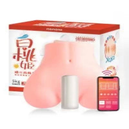 MOMONII白桃姫 ラブグッズ 電動据え置きオナホ 吸引＋振動 スマホ操作 10m接続可能 生肌感触 大人のおもちゃ