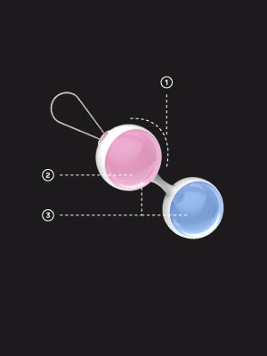 LELO (レロ) ビーズプラス - 女性用 膣トレーニンググッズ、ケーゲルボール6個（ストリング付き）、様々な膣トレーニングの組み合わせが可能