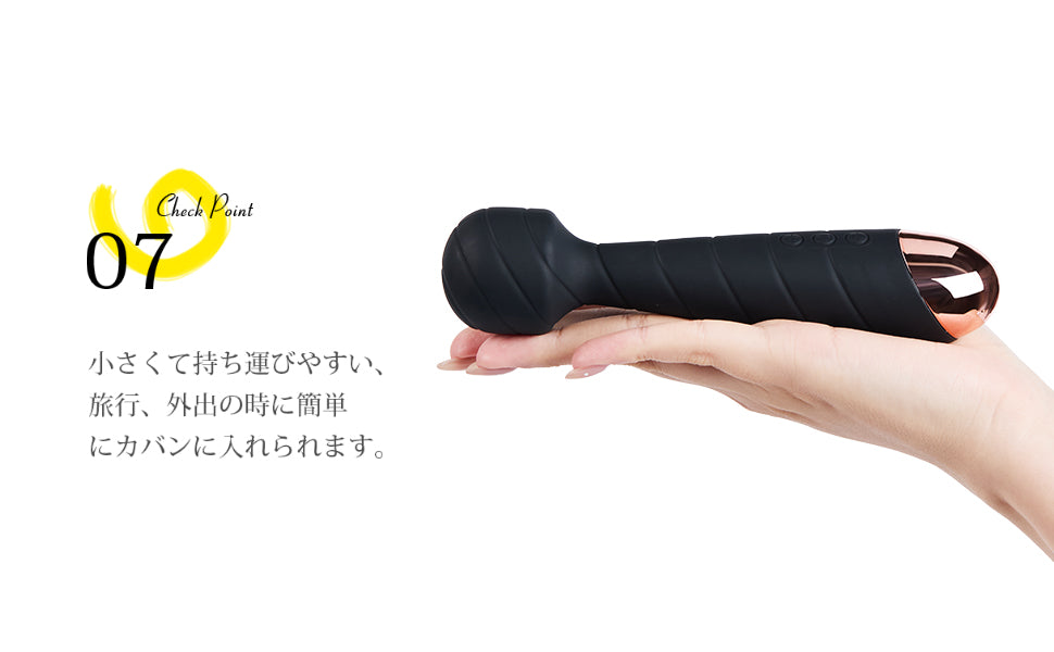 ZEMALIA RITA ローター バイブ 女性用 即中イキ 人気バイブレーター スティック型 ローター 電マ 強力 25種振動 潮吹き Ｇスポット 乳首開発 クリ責め 外イキ 静音 防水 大人のおもちゃ (黒色)  [アダルト]