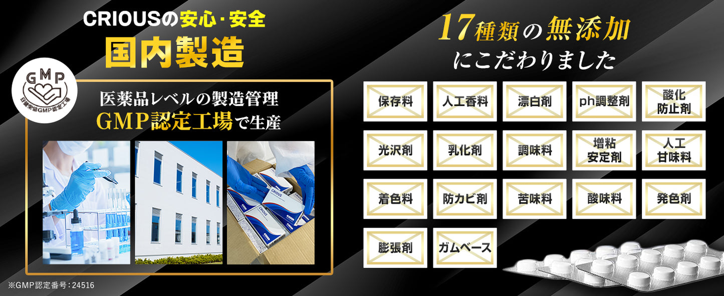 【医師・薬剤師監修】シリアス 蜂の子 マカ 亜鉛15mg配合 シトルリン アルギニン 厳選成分配合 サプリ 国内生産 crious 30錠入り【蜂の子配合】